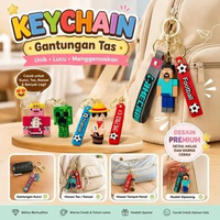 Gantungan Kunci Karakter Lucu One Piece Pemain Sepakbola Cristiano Ronaldo Lionel Messi Bahan Rubber