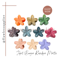 JEPIT KAMBOJA JEPITAN MOTIF BUNGA KAMBOJA WARNA MATTE / JEPIT RAMBUT MOTIF BUNGA KAMBOJA MATTE BAHAN