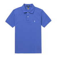 Polo Ralph Lauren RL 熱銷刺繡小馬短袖POLO衫(青年款)-藍色