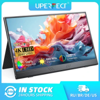 UPERFECT Truely 4K Computer Monitor 15.6" UHD FreeSync 100% Adobe RGB 600Nits 1500:1 HDR IPS Speaker Game Display Type-C HDMI