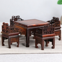 紅木工藝品明清微縮家具紅酸枝微型太師椅木質擺件木雕椅子模型
