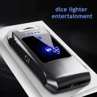 JOBON Touch Induction Electric Double Arc USB Lighter Outdoor Windproof Metal Pulse Power Display Plasma Flameless Lighter Gift