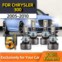 Crossfox 12V Car Headlight Bulbs Combo Auto Car Turbo Lamps Kit High 9005 Low 9006 50000hrs Lifespan For Chrysler 300 2005-2010