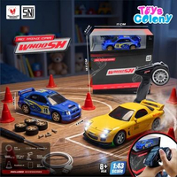RC Drift Mini Car WHOOSH 1:43 Full Proportional 4WD LED - Mainan Mobil Remot Balap Subaru WRX STI/Ma