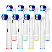 Replacement Brush Heads Compatible with OralB Braun- Pack of 8 Professional Electric Toothbrush Heads- Precision Refills for Ora