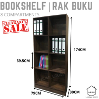 IKEA STYLE 8 COMPARTMENTS BOOKSHELF || RAK BUKU BESAR || BOOK CABINET || MULTIPURPOSE RACK || MODERN