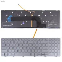 US Laptop Keyboard for Dell Inspiron 15-7000 Series 7537 Silver Frame with Backlit