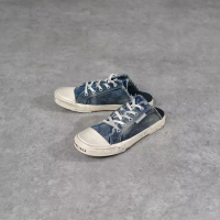 BALENCIAGA Sepatu BALENCIAGA LOGO PARIS SPLASH DENIM BLUE MULES SNEAKER 100% ORIGINAL