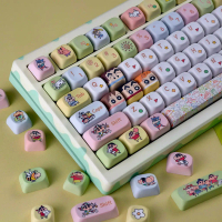 ปุ่มคีย์บอร์ด Crayon Shin chan, 130 คีย์, วัสดุ PBT, โปรไฟล์ MOA, การระเหิดสีย้อม, เหมาะสำหรับ Aula 