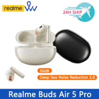 New realme Buds Air 5 Pro True Wireless Earphone 50dB Active Noise Cancelling LDAC Bluetooth 5.3 Wireless Headphone HiFi Quality