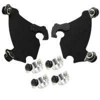 49mm Motorcycle Fork Bracket Fairing Black Trigger Lock Mount Kit Fit for Dyna Sportster Xl 1200 Xl883