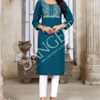 Kurti, สำหรับผู้หญิง, มีขนาด S ถึง 5XL, Sangeet Vol. 1, BZ, ชุดลำลอง, ขายเฉพาะท็อปส์ซูเท่านั้น
