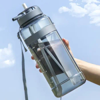 1000 Ml 2000ml Water Drinking Bottle for Sport Water Bottle with Straw Big BPA Free Bottles Outdoor Large Bottle 1L 2L 3L