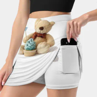 Teddy Bear Korean Fashion Skirt Summer Skirts For Women Light Proof Trouser Skirt Teddy Bear Teddy Stuffed Animal Brown Bear