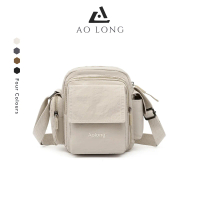 AOLONG CUPITA 1358# Tas Selempang Wanita Casual Kekinian Bahan Parasut Crinkle Anti Air