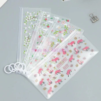 1000pcs/lot Mysterious Small Flowers Animals PVC Waterproof Pencil Cases Stationery Storage Office School Supplies Pencil Bags