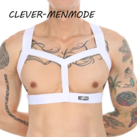 Men Body Chest Harness Sexy Lingerie Gay Bondage Wide Straps Harness Belt Chest Muscle Roleplay Club Party Costume