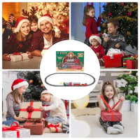 Train Set for Christmas Train Toy with Light &amp; Sound Train Track Toy Under The Tree Electric Train Toys for Children Boys Girls