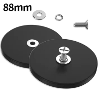 1/2pcs 88 Strong Rubber Coated Magnet Base Mounting Neodymium Magnets Suction Cup Magnet M4 Thread Anti-Scratch Lighting Camera