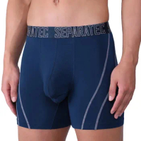 Separatec Men's Soft Bamboo Rayon Separate Pouch Underwear Long Leg Boxer