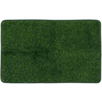 Popetpop Turf Grass Artificial Grass Pad Washable Pet Pee Pads Artificial Patch Potty Training Mat Reusable Incontinence Bed