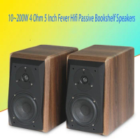 10~200W 4 Ohm 5 Inch Speakers Fever Hifi Passive Bookshelf Speakers F38 Audio Monitor Amplifier Wooden 2.0 Speakers