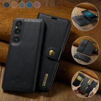 For Sony Xperia 1 V/10 V Removable Leather Wallet Card Slot magnetic Flip Case Rugged Hybrid Heavy Duty detachable Cover