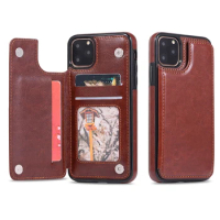 Luxury Retro PU Leather Wallet Case For iPhone 15 14 13 12 11 Pro Max SE X XR XS 8 Plus Samsung S20 Ultra A50 Kickstand Multi Ca