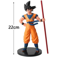NEW Dragon Ball Son Goku Super Saiyan Anime Figure 22cm Goku DBZ Action Figure Model Gifts Collectible Doll Kids Birthday Gift