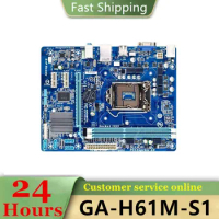 100% Tested Original GA-H61M-S1 Motherboard 16GB LGA 1155 DDR3 Micro ATX Mainboard
