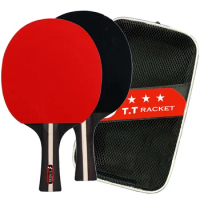 Ping Pong Paddles 2 Rackets &amp; 3 Balls Table Tennis Racket Professional Ping Pong Racket Set with Bag for Beginners Training Game