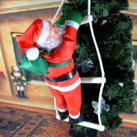 Christmas Santa Claus Climbing Ladder Doll Christmas Tree Hanging Decoration Indoor Door Wall Christmas Pendant New Year Gifts