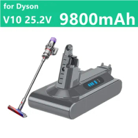 SV12 backup battery for Dyson , 9800Mah, 100Wh, V10, Absolute , Fluffy Cycle , new update