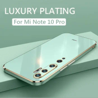 Luxury Glossy Plating Phone Case For Xiaomi Mi Note 10 Mi Note10 Pro 5G Soft TPU Silicone Cover