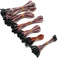 50pcs/lot RC Servo Extension Cord Cable Wire Female to Male 150mm 300mm 500mm 1000mm Lead