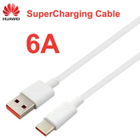 Huawei Original 6A USB Type C Cable 66W Supercharge for Huawei Mate40 Pro P50 P40 P30 Nova8 SE P20 P30 Pro Mate 30 P40 Pro 20