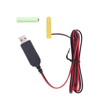 16FB LR03 AAA Dummy Battery Eliminators USB Power Supply Cable Replace 2x1.5V Batteries Battery Eliminate Cable for LED Light