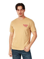 เสื้อยืดแขนสั้นผู้ชาย คอลเลคชั่น Wrangler Legends สีเบจ