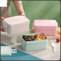 Kotak Bekal PP Jerami Gandum / Lunch Box 2 Susun 1000 ML BPA Free