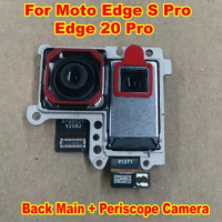 Original 108MP Big Rear View Main Back Camera For Motorola Moto Edge S Pro Edge20 Pro Periscope Telephoto Cam Phone Flex Cable