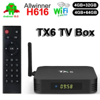 10pcs Original Tanix TX6 Smart TV Box Allwinner H616 Android10 2.4G/5G WIFI BT Ultra HD Dual Antenna TV Prefix H.265 VS X96 Plus