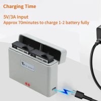 Action 3 Two-way Battery Charger Storage Box Charging Manager With USB Cable For DJI OSMO Action 3 Camera Accessories