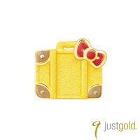 【Just Gold 鎮金店】Hello Kitty 旅行家純金系列 黃金單耳耳環-行李