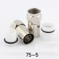 Cable joint British digital set-top box joint 75-5F f plug extrusion type waterproof joint