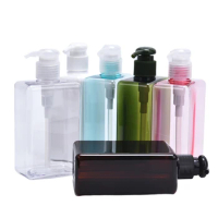 280ml Empty Emulsion PET Bottle Transparent Plastic Liquid Shampoo Sub Bottling