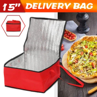 Pizza Bag Food Thermal Bag Waterproof Insulated Bag Cooler Bag Portable Lunch Bag Ice Pack Folding Picnic Food Delivery Bag