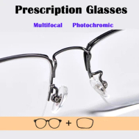 Customizable Progressive Multifocal Reading Glasses Unisex Prescription Contact photochromic Myopia Hyperopia Glasses UltraLight