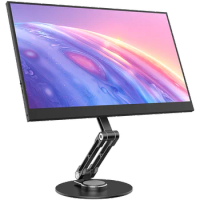 UPERFECT Single Monitor VESA Stand Fits Max 18.5 inch Computer Screen Free Standing Desk Stands Hold up to 5kg Monitor Mount