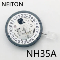 Japan Seiko NH35A Premium Mechanical Movement NH35 White Date wheel 24 Jewels Automatic Self-winding High Accuracy Movt Replace