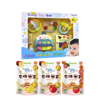 【Toyroyal 樂雅】寶寶玩具禮盒+BABY SECRET有機米菓20gx3袋